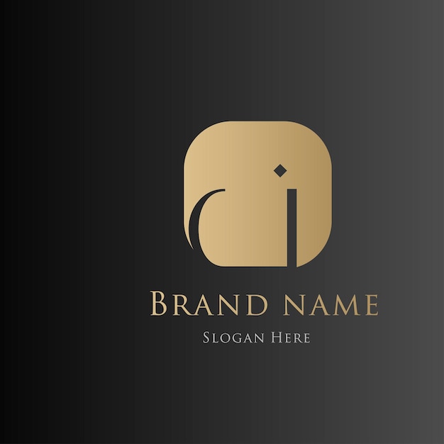 Luxury brand gold logo