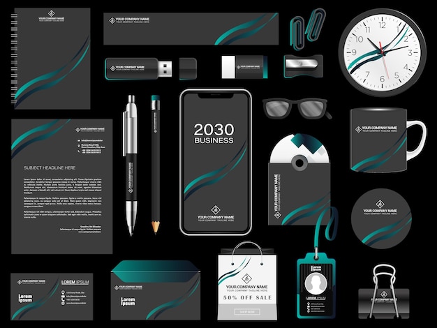 Vector luxury branding and identity design