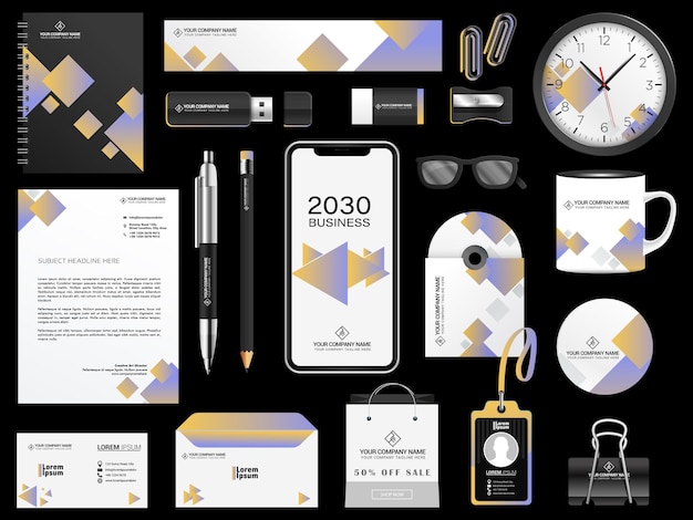 Vector luxury branding and identity design