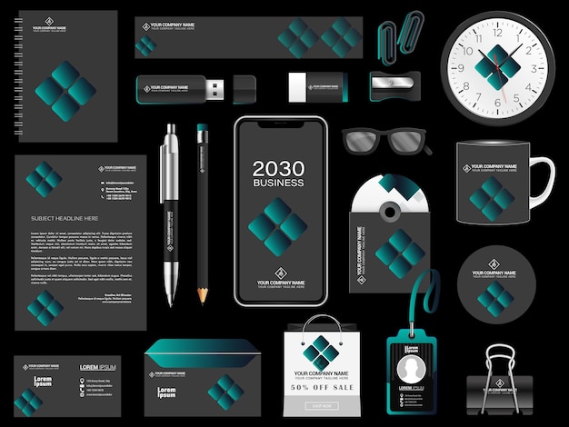 Vector luxury branding and identity design