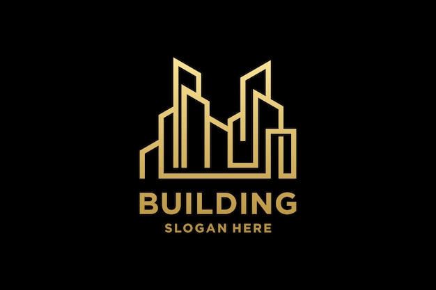 Luxury building architecture logo design inspiration