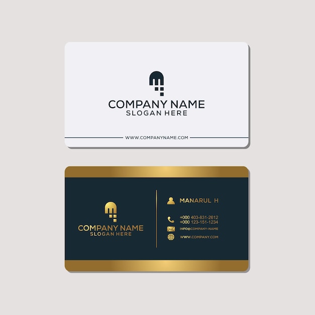 Luxury business card in golden style