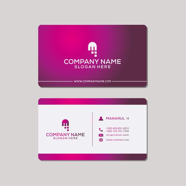 Luxury business card in purple style