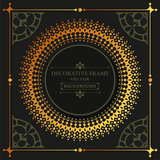 Luxury calligraphy ornament frame line design