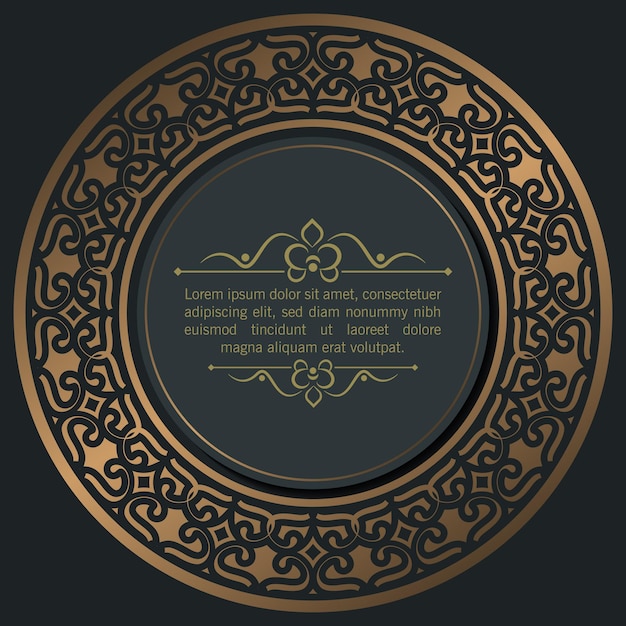 Luxury calligraphy ornament frame line design