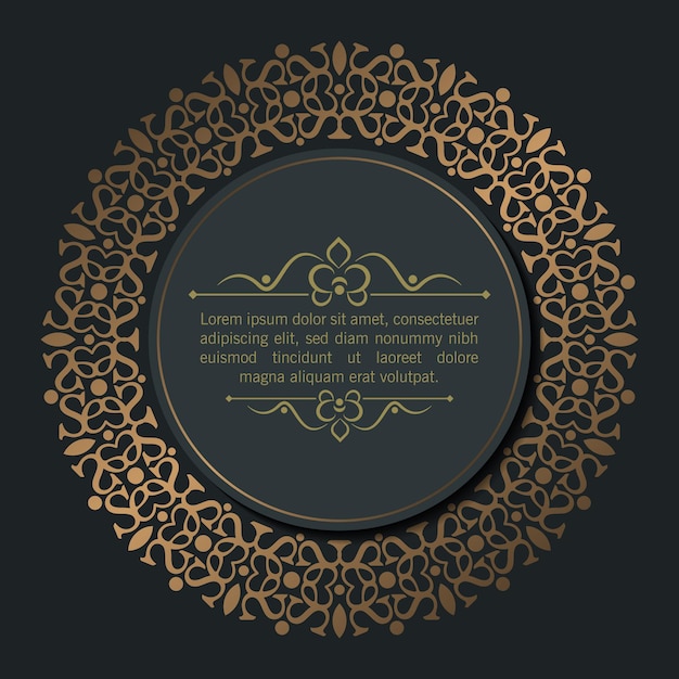 Luxury calligraphy ornament frame line design