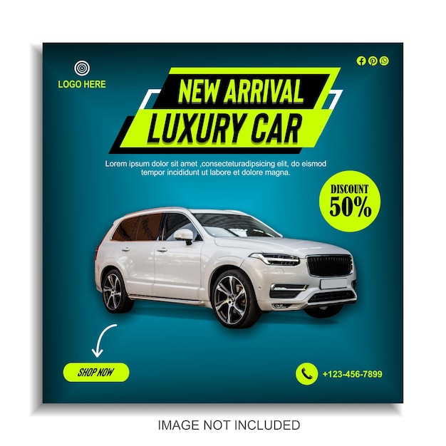 luxury car rent social media post template