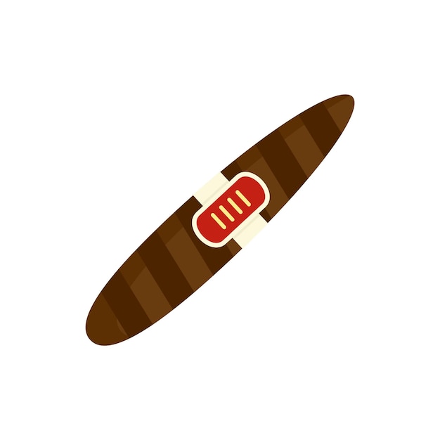 Luxury cigar of cuba icon Flat illustration of luxury cigar of cuba vector icon for web design