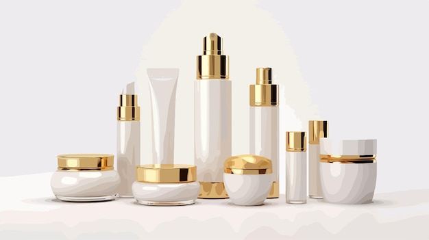 Luxury Cosmetic Bottles Set in Glamorous Style