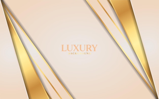 Luxury cream shade background with line golden elements