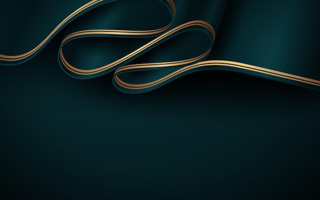 Luxury dark background combine with golden lines element