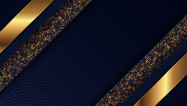 Luxury dark blue background with glowing golden dots