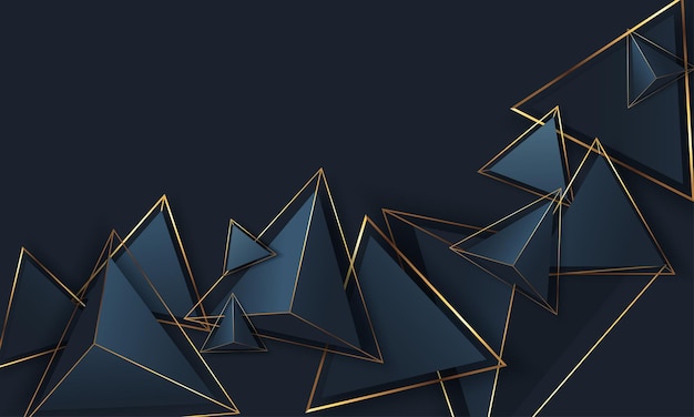 Luxury dark blue background with gold details