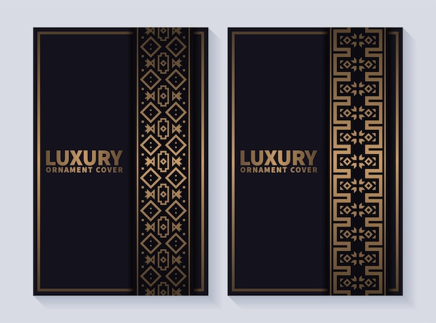 Luxury dark border ornament pattern cover