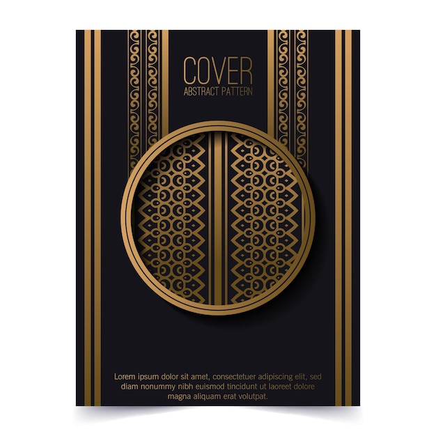 Luxury dark border ornament pattern cover