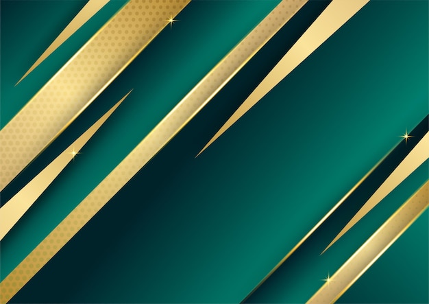 Luxury dark green and gold abstract background