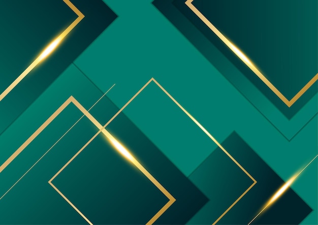 Luxury dark green and gold abstract background