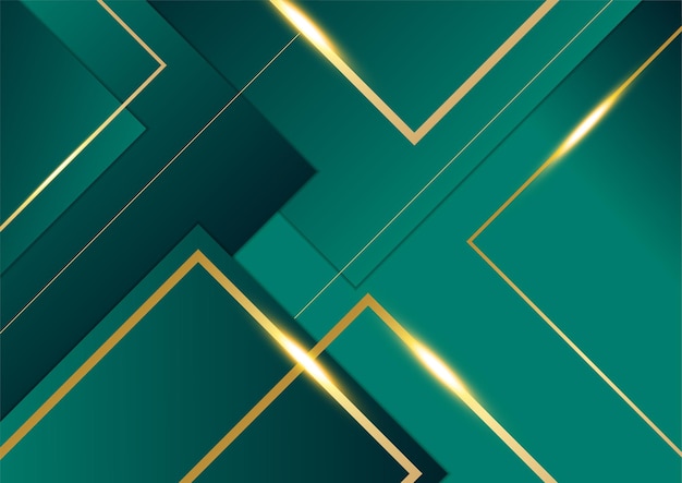 Luxury dark green and gold abstract background