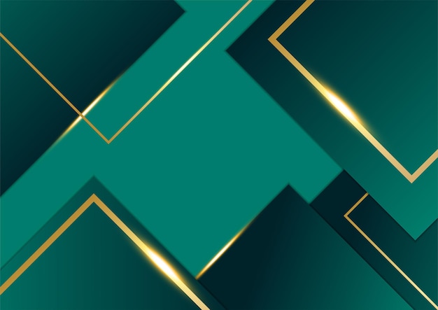 Luxury dark green and gold abstract background