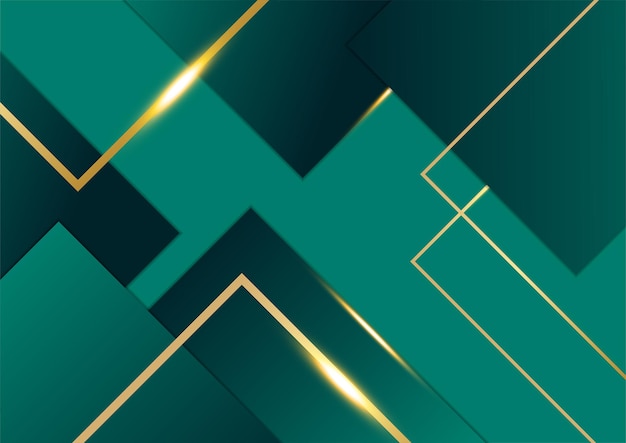 Luxury dark green and gold abstract background