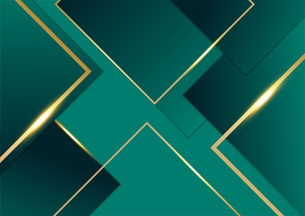 Luxury dark green and gold abstract background