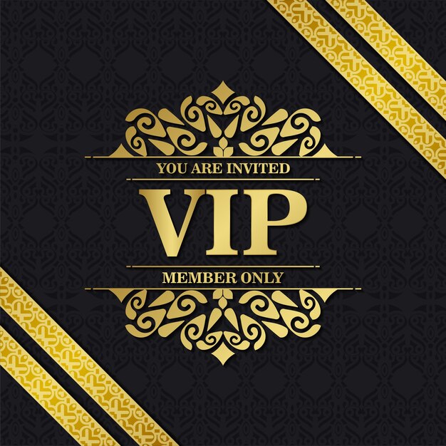 luxury dark vip card in ornament texture