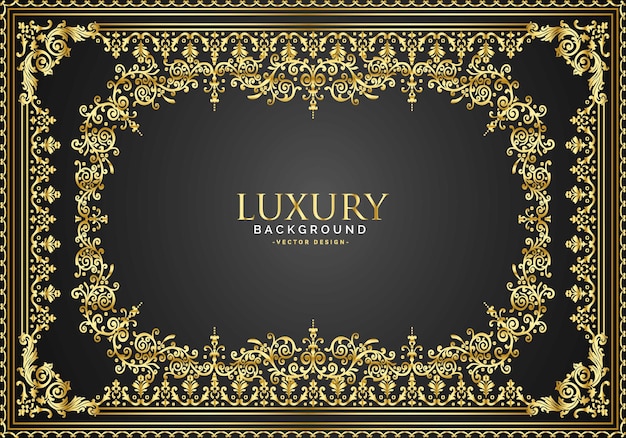 luxury decorative black golden frames