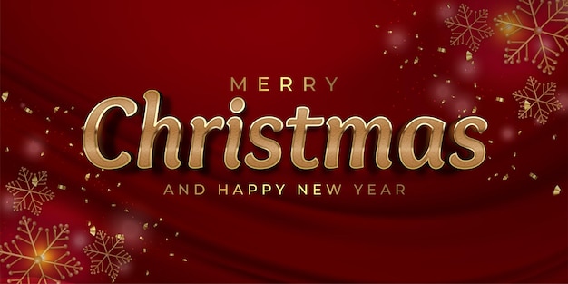 Luxury design custom text gold style merry christmas for celebration