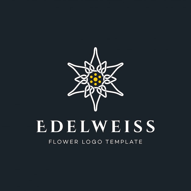 Luxury Edelweiss Flower Logo  