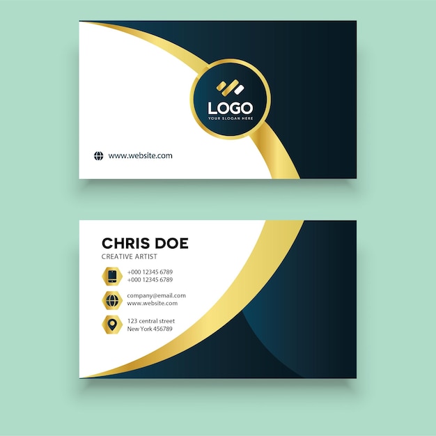 Luxury Elegant business card design in Professional style Free Vector