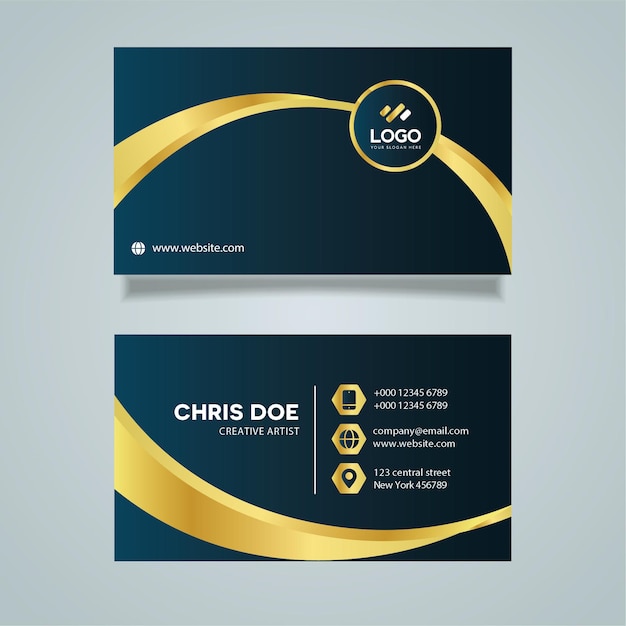 Luxury Elegant business card design in Professional style Free Vector