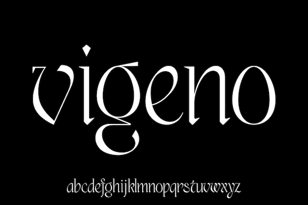 the luxury and elegant font glamour style