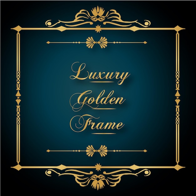 luxury elegant gold frame border 03