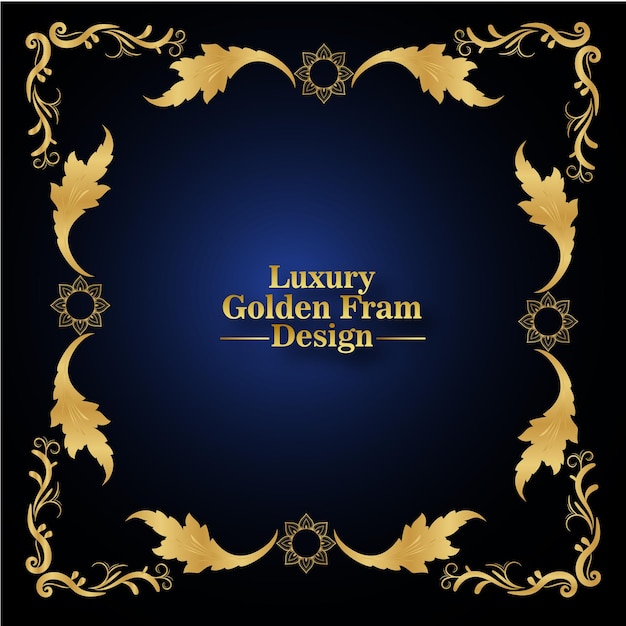 luxury elegant gold frame border