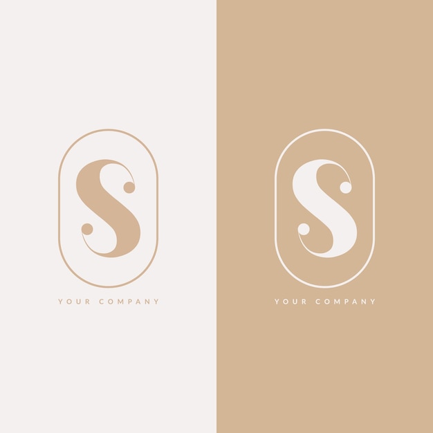 luxury elegant letter s beauty logo design vector