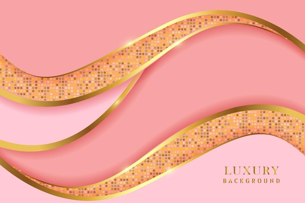 Luxury Elegant Soft Background with Golden Pattern