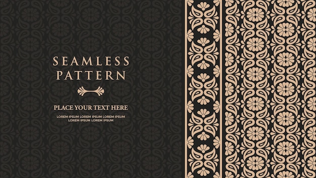 Luxury and elegant vector javanese batik pattern template