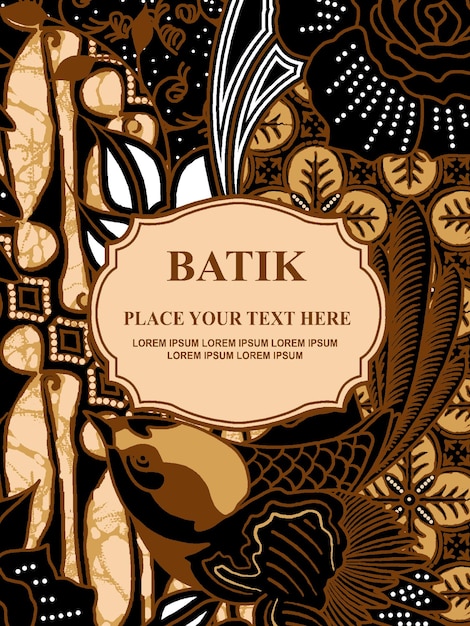 Luxury and elegant vector Javanese ethnic batik pattern template