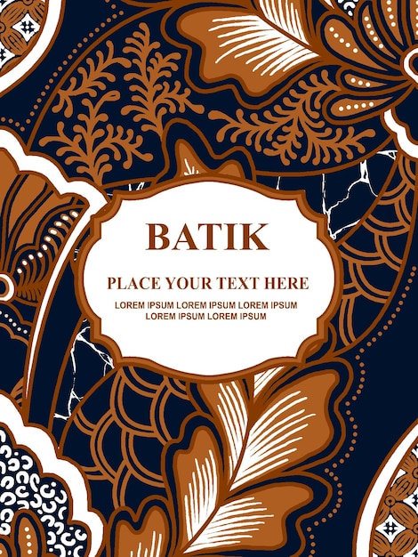 Luxury and elegant vector Javanese ethnic batik pattern template