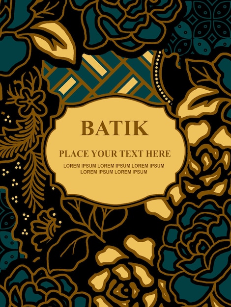 Luxury and elegant vector Javanese ethnic batik pattern template