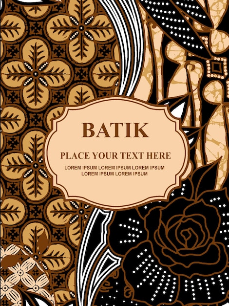 Luxury and elegant vector Javanese ethnic batik pattern template