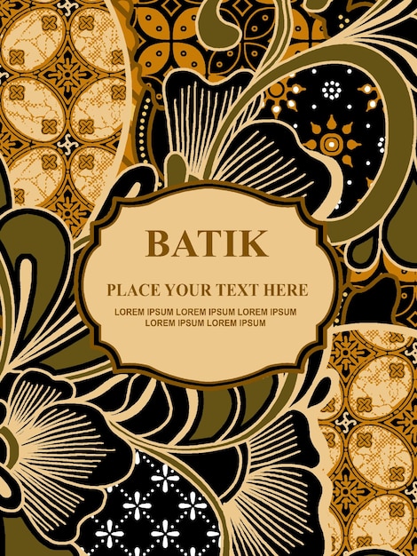 Luxury and elegant vector Javanese ethnic batik pattern template