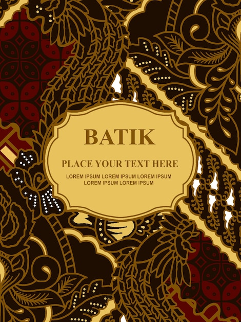 Luxury and elegant vector Javanese ethnic batik pattern template