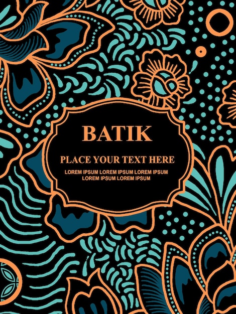 Luxury and elegant vector Javanese ethnic batik pattern template