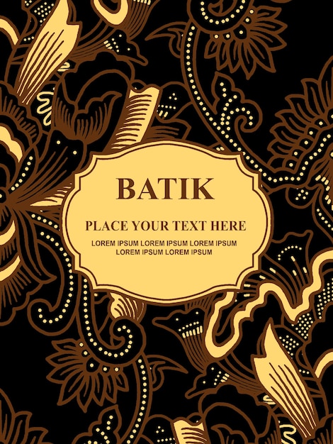 Luxury and elegant vector Javanese ethnic batik pattern template