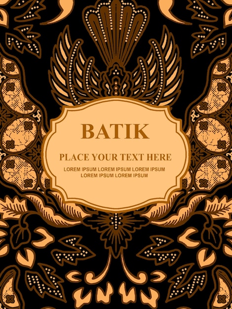 Luxury and elegant vector Javanese ethnic batik pattern template