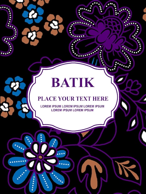 Luxury and elegant vector Javanese ethnic batik pattern template