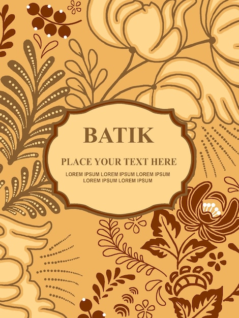 Luxury and elegant vector Javanese ethnic batik pattern template