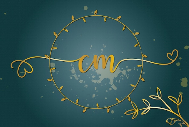 luxury feminine initial letter cm logo template