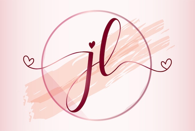 Luxury Feminine initial letter jl logo design